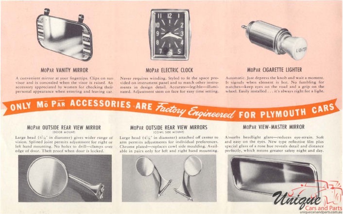 1948 Plymouth Mopar Accessories Brochure Page 4